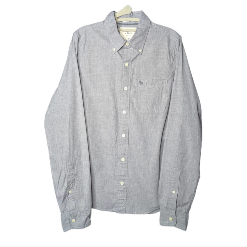Abercrombie & Fitch Muscle Fit Long Sleeve Button Up Down Front Dress Shirt Sz M